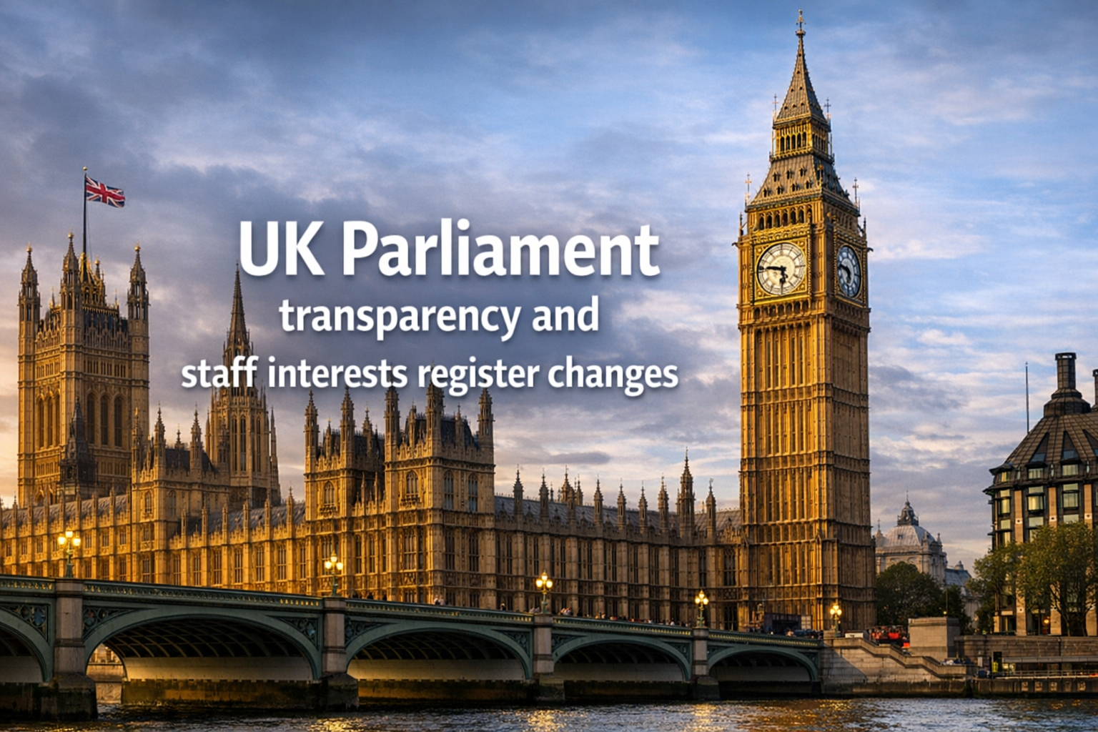 Illustration of UK Parliament transparency and staff interests register changes
