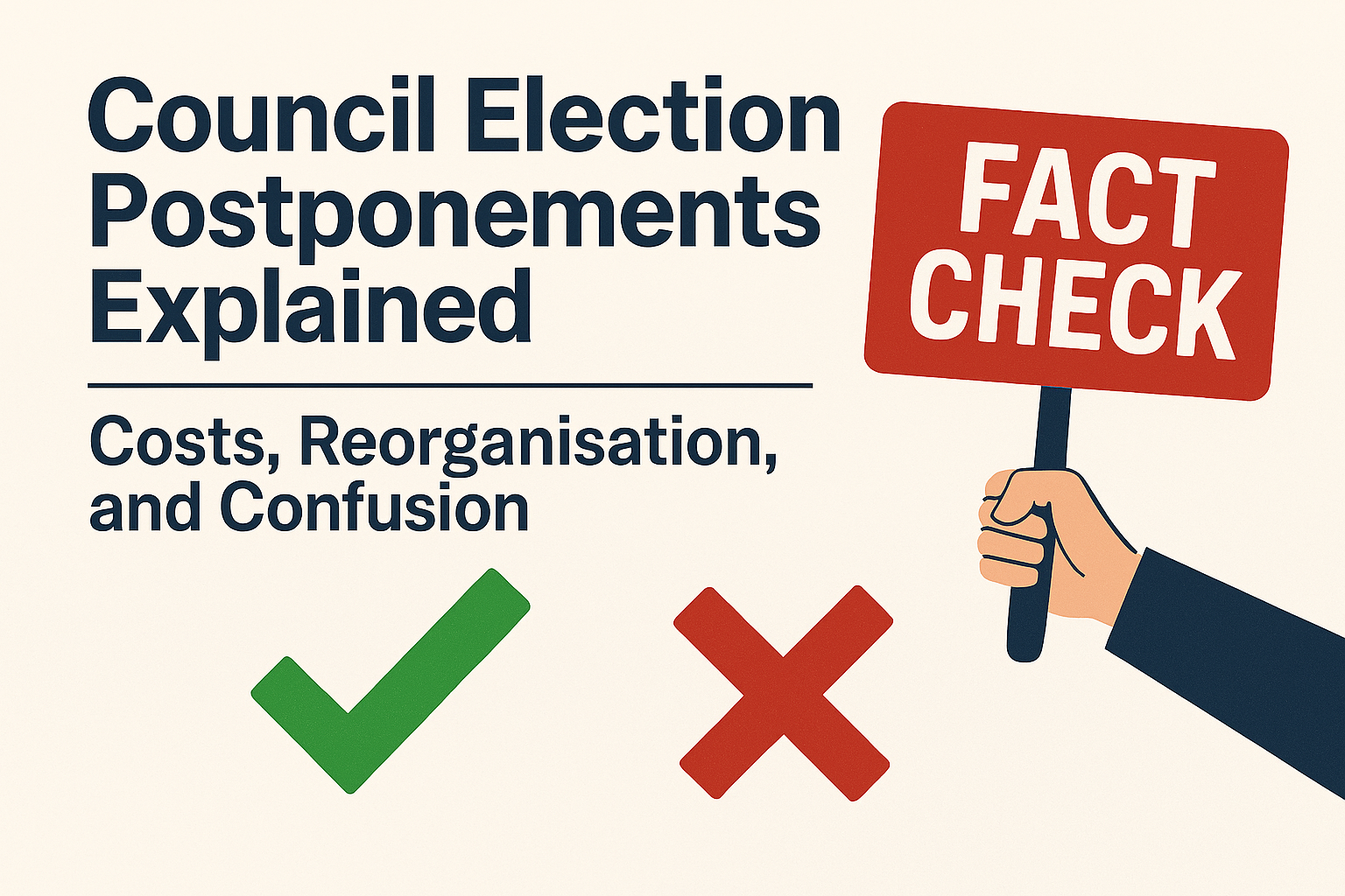 Council election postponements - local government reorganisation and democratic concerns