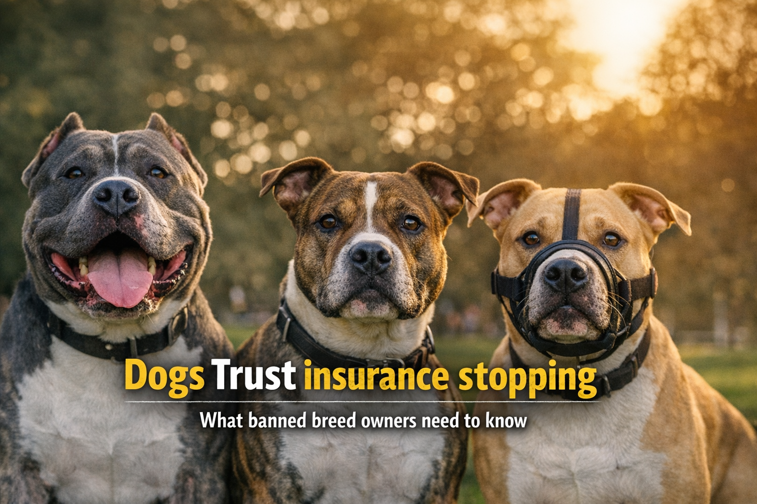 Dogs Trust insurance changes for banned breed owners March 2026 - XL Bully Certificate of Exemption guidance