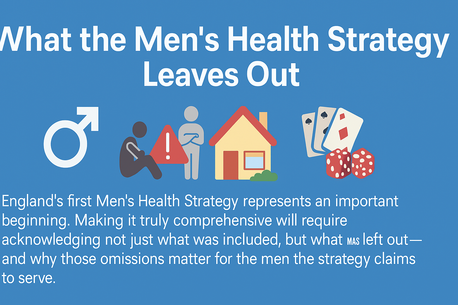 Men's Health Strategy gaps analysis - examining what was left out of England's first dedicated strategy