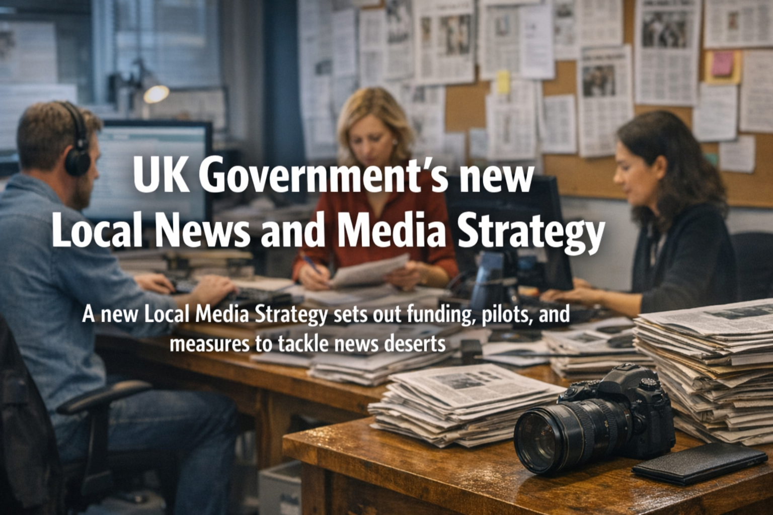 A local newspaper printing press