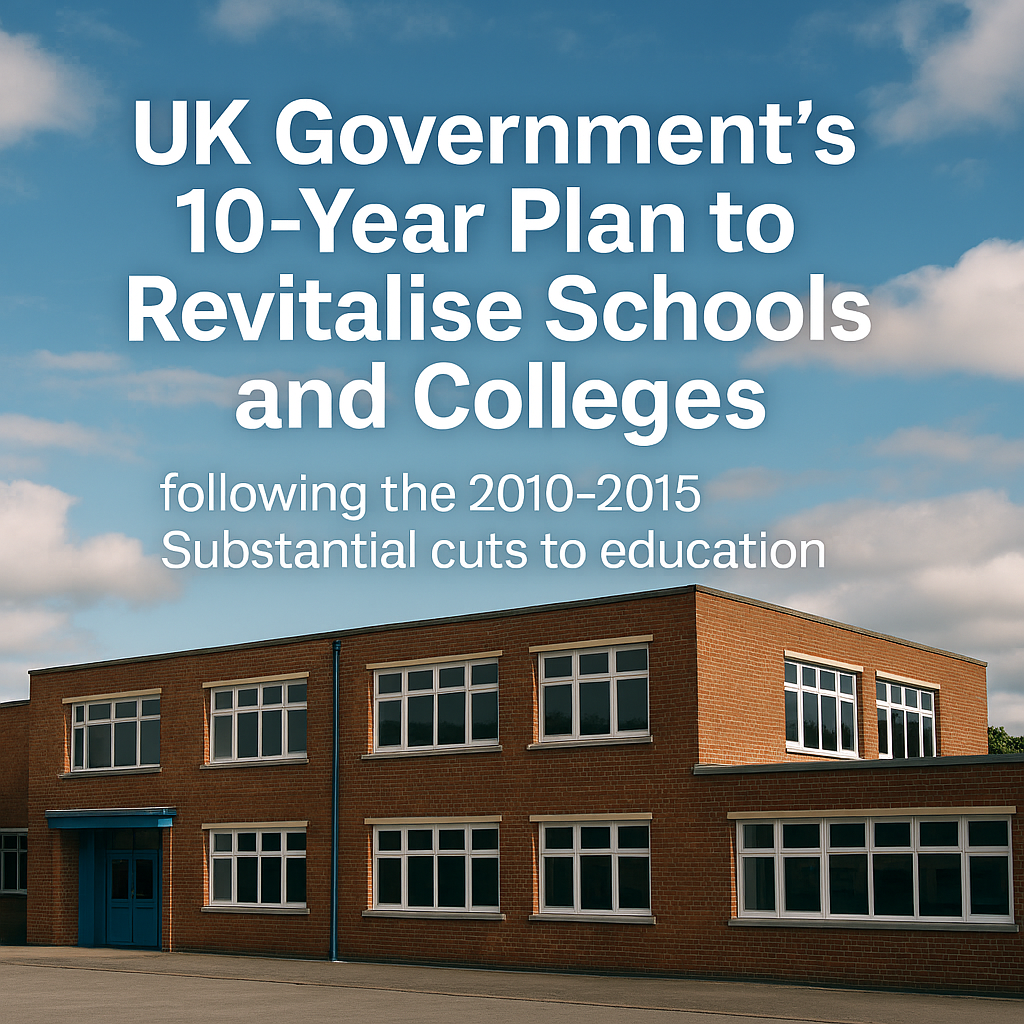 UK government 10 year Education Estates Strategy, school building modernisation and inclusion