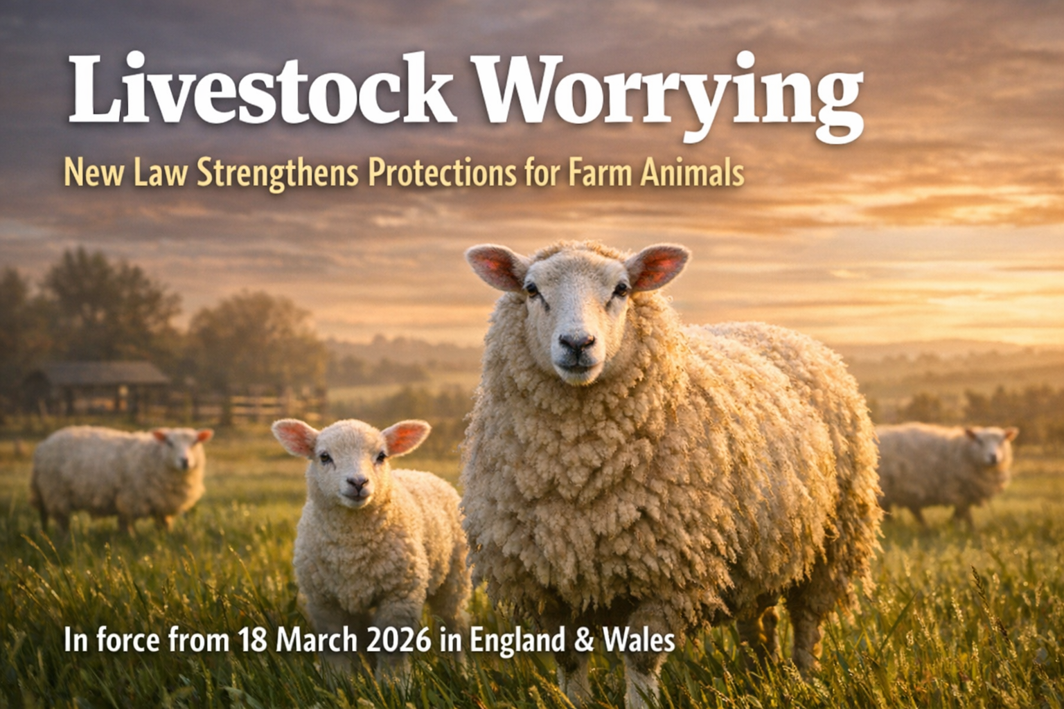Sheep grazing in a field representing livestock worrying law changes