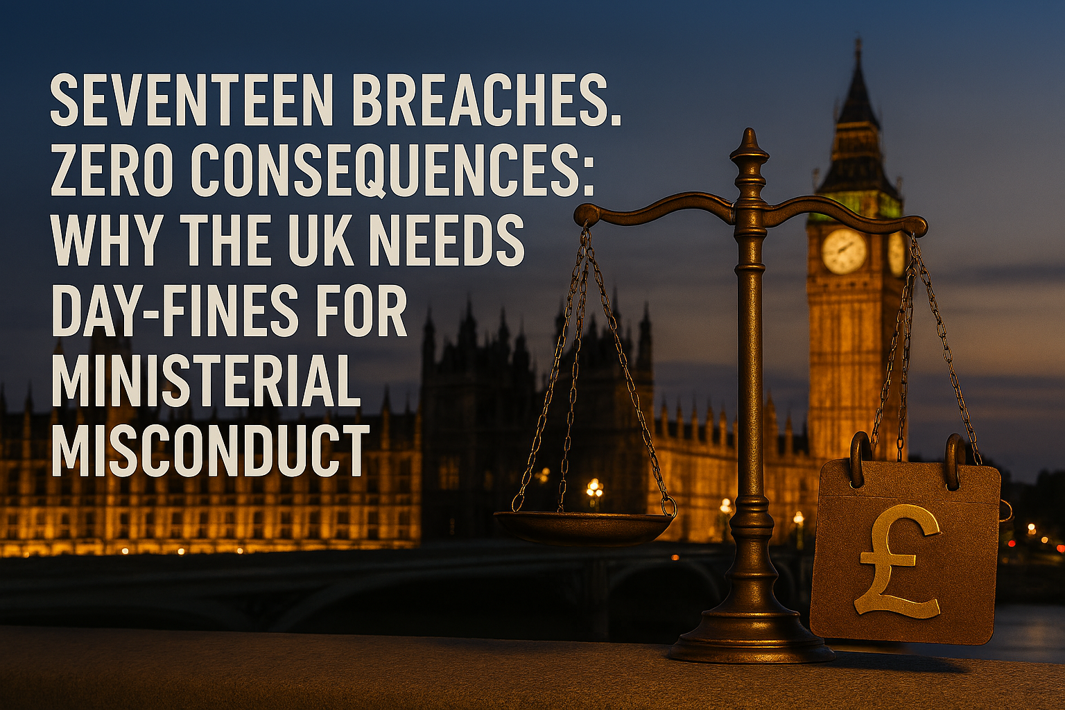 UK ministerial accountability crisis and the case for day fines system